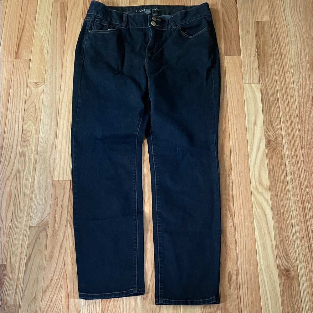 Lane Bryant Jeans Womens 16 Blue High Rise Straight Dark Wash Casual